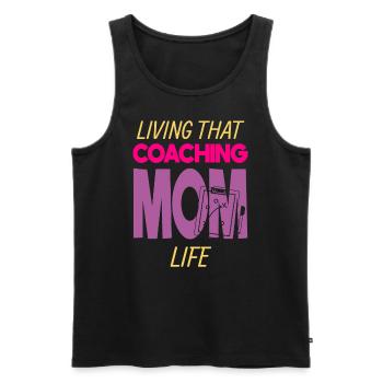 Living That Coaching Mom Life Coach Trainerin Mama - Männer Premium Bio Tank Top - Schwarz - Vorne - AI Model Male 178 light (178cm)