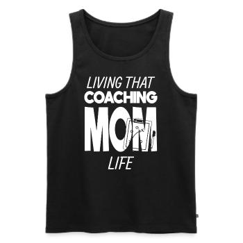 Living That Coaching Mom Life Mama Coach Trainerin - Männer Premium Bio Tank Top - Schwarz - Vorne - AI Model Male 178 light (178cm)