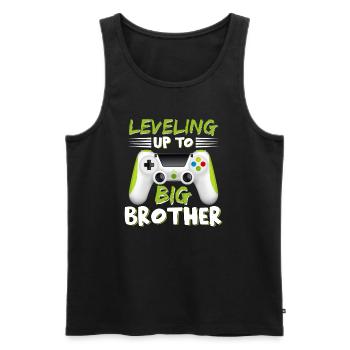 Leveling Up To Big Bro Brother Videospieler Big Bro - Männer Premium Bio Tank Top - Schwarz - Vorne - AI Model Male 178 light (178cm)