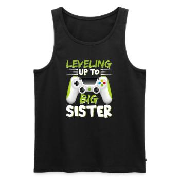 Auf dem Weg zur großen Schwester - Männer Premium Bio Tank Top - Schwarz - Vorne - AI Model Male 178 light (178cm)