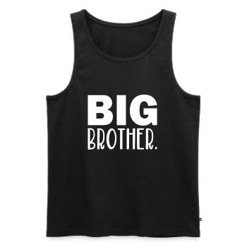 big brother - Débardeur bio Premium Homme - noir - Devant - AI Model Male 178 light (178cm)