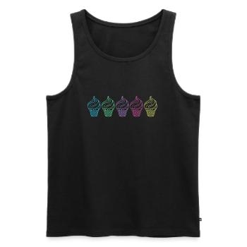 Sundae Gelato Dessert Popsicle For Men Women Kids - Männer Premium Bio Tank Top - Schwarz - Vorne - AI Model Male 178 light (178cm)