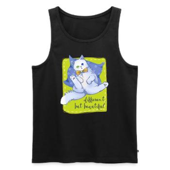 Different, but beautiful - Men's Premium Organic Tank Top - black - Front - Michal (187cm)