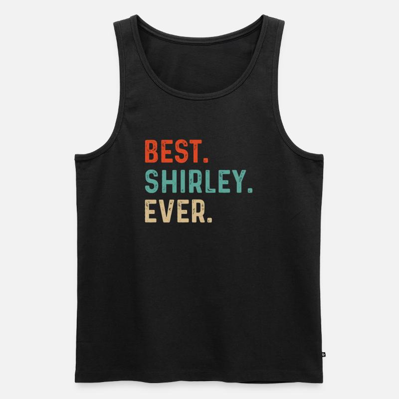 Shirley Name - Männer Premium Bio Tank Top - Schwarz
