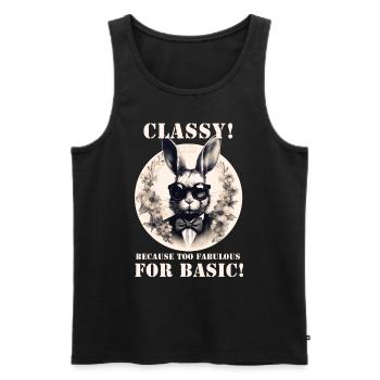 Cooler Hase - Männer Premium Bio Tank Top - Schwarz - Vorne - AI Model Male 178 light (178cm)