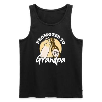 Grand-père promu grand-père en 2025 - Débardeur bio Premium Homme - noir - Devant - Michal (187cm)
