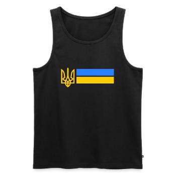 Ukraine - Débardeur bio Premium Homme - noir - Devant - Michal (187cm)