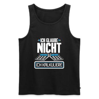 Steuerberater Steuerfachangestellte Buchhalter - Männer Premium Bio Tank Top - Schwarz - Vorne - AI Model Male 178 light (178cm)