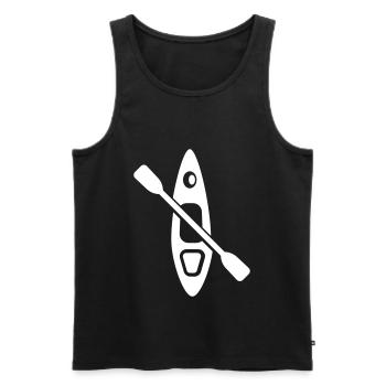 Kanu icon - Männer Premium Bio Tank Top - Schwarz - Vorne - Michal (187cm)