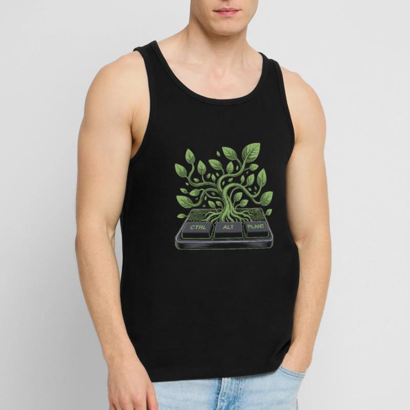 ctrl alt plant garden design Men's Premium Organic Tank Top
