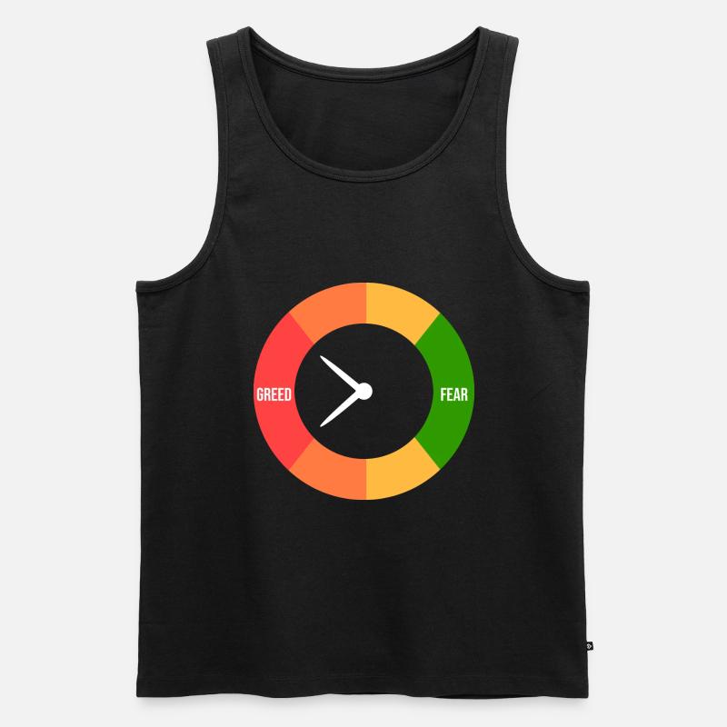 Gier > Angst - Männer Premium Bio Tank Top - Schwarz