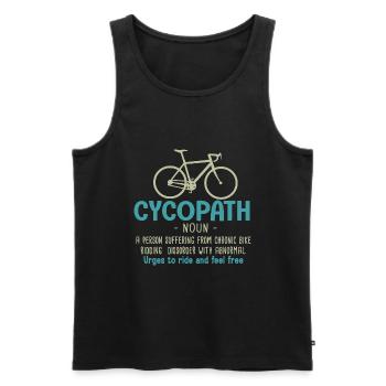 Cycopath Geschenk Radfahrer Fahrrad Fahrrad - Männer Premium Bio Tank Top - Schwarz - Vorne - AI Model Male 178 light (178cm)