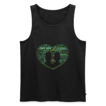 Valentine jour WordArt typography - Débardeur bio Premium Homme - noir - Devant - Michal (187cm)