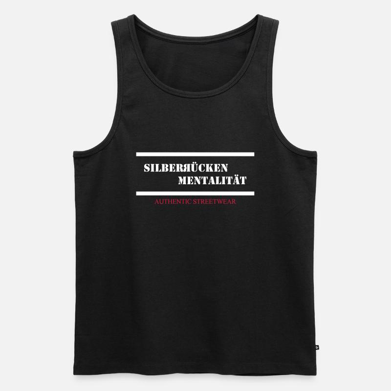 Silverback mentality - Men's Premium Organic Tank Top - black