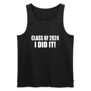 class of 2024 - Männer Premium Bio Tank Top - Schwarz - Vorne - AI Model Male 178 light (178cm)