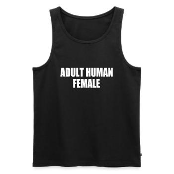 Adult human female - Débardeur bio Premium Homme - noir - Devant - Michal (187cm)