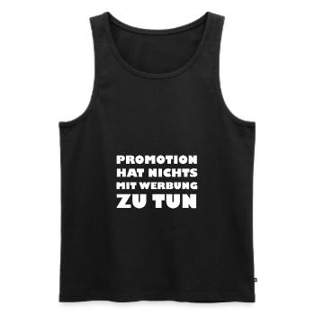 promotion - Men's Premium Organic Tank Top - black - Front - AI Model Male 178 light (178cm)