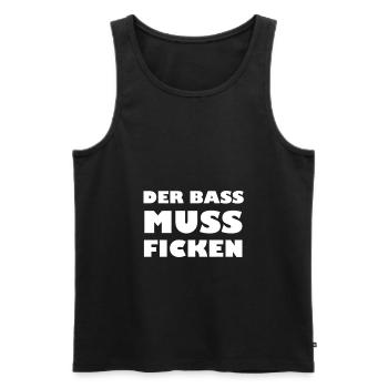Der Bass muss ficken! - Männer Premium Bio Tank Top - Schwarz - Vorne - AI Model Male 178 light (178cm)