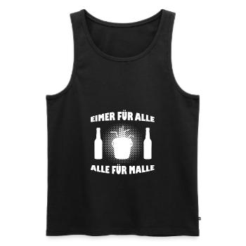 Malle Mallorca Bier Party Eimer Sangria Geschenk - Männer Premium Bio Tank Top - Schwarz - Vorne - Michal (187cm)