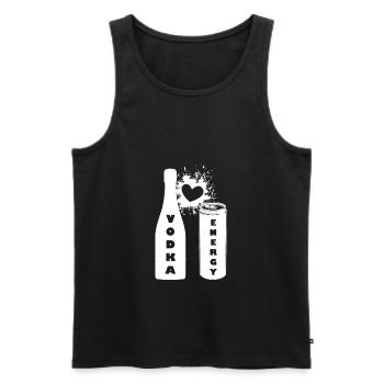 Vodka Energy - Men's Premium Organic Tank Top - black - Front - AI Model Male 178 light (178cm)