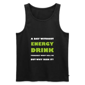 Tage ohne Energy Drink killt mich Geschenk - Männer Premium Bio Tank Top - Schwarz - Vorne - AI Model Male 178 light (178cm)