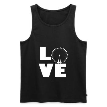 Riesenrad Freizeitpark Liebe Karussell Kirmes - Männer Premium Bio Tank Top - Schwarz - Vorne - Michal (187cm)