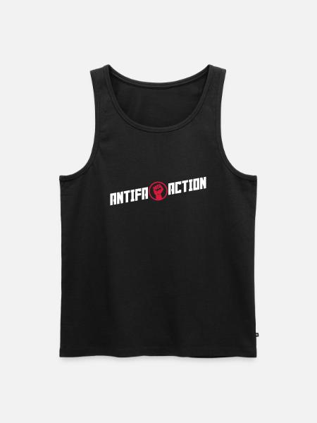 Antifa Action (Fist) - Männer Premium Bio Tank Top - Schwarz