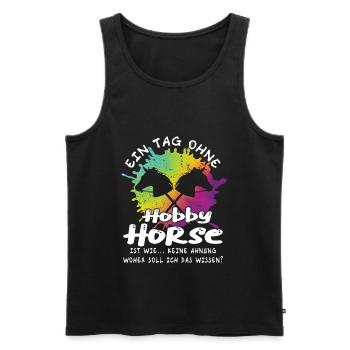 Hobby Horsing - Hobby Horse - Männer Premium Bio Tank Top - Schwarz - Vorne - Michal (187cm)
