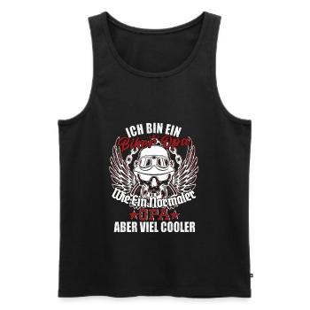 Ich Bin Ein Biker Opa Spruch Geschenkidee - Männer Premium Bio Tank Top - Schwarz - Vorne - AI Model Male 178 light (178cm)