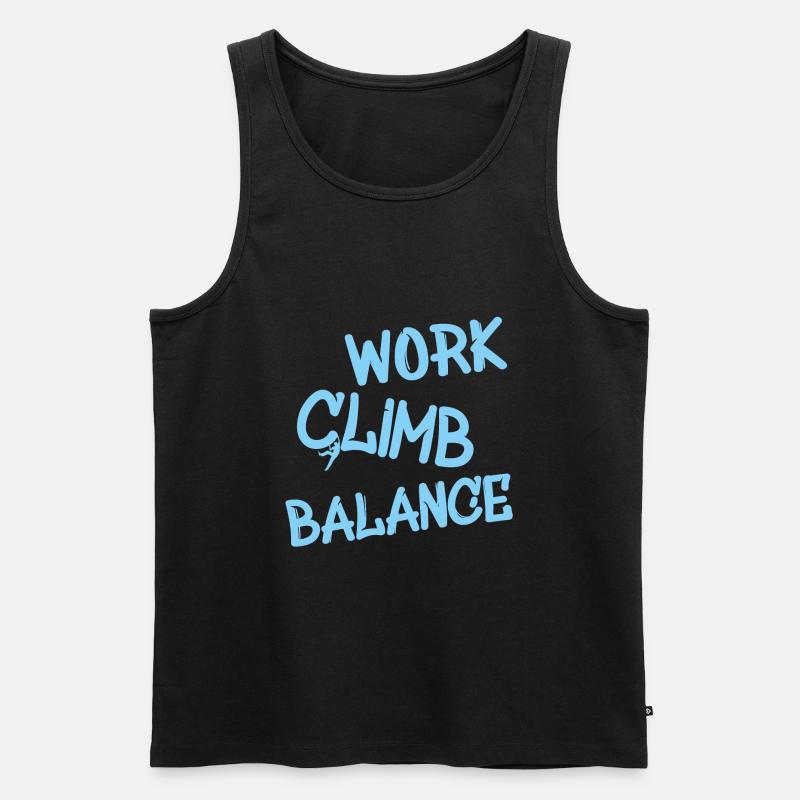 climbing klettern - Männer Premium Bio Tank Top - Schwarz