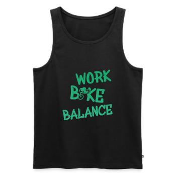 Biken - Männer Premium Bio Tank Top - Schwarz - Vorne - Michal (187cm)