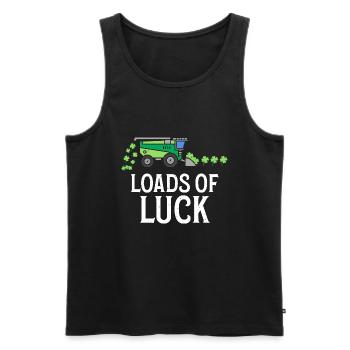 Loads Of Luck St. Patrick's Day Erntemaschine - Männer Premium Bio Tank Top - Schwarz - Vorne - AI Model Male 178 light (178cm)