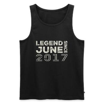 June 2017 Birthday June 2017 June Gift 2017 - Men's Premium Organic Tank Top - black - Front - Michal (187cm)