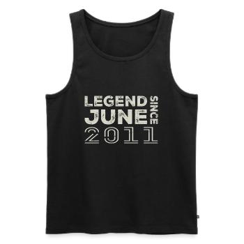 Juni 2011 Geburtstag Juni 2011 Juni Geschenk 2011 - Männer Premium Bio Tank Top - Schwarz - Vorne - Michal (187cm)