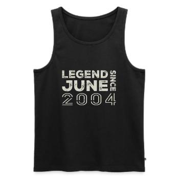 June 2004 Birthday June 2004 June Gift 2004 - Men's Premium Organic Tank Top - black - Front - AI Model Male 178 light (178cm)