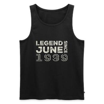 Juni 1989 Geburtstag Juni 1989 Juni Geschenk 1989 - Männer Premium Bio Tank Top - Schwarz - Vorne - Michal (187cm)