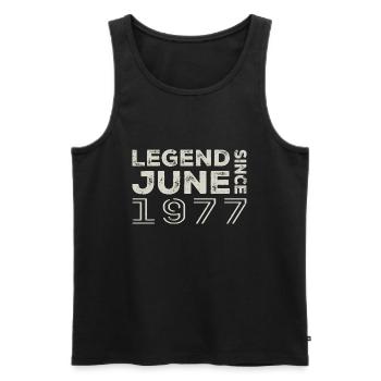 June 1977 Birthday June 1977 June Gift 1977 - Men's Premium Organic Tank Top - black - Front - Michal (187cm)