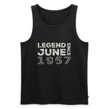 June 1957 Birthday June 1957 June Gift 1957 - Men's Premium Organic Tank Top - black - Front - Michal (187cm)