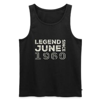 June 1960 Birthday June 1960 June Gift 1960 - Men's Premium Organic Tank Top - black - Front - Michal (187cm)