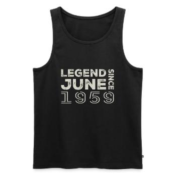 Juni 1959 Geburtstag Juni 1959 Juni Geschenk 1959 - Männer Premium Bio Tank Top - Schwarz - Vorne - Michal (187cm)
