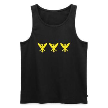 Eagle of Caernarfonshire - Men's Premium Organic Tank Top - black - Front - AI Model Male 178 light (178cm)