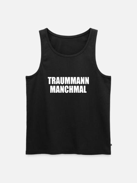 traummann manchmal - Männer Premium Bio Tank Top - Schwarz