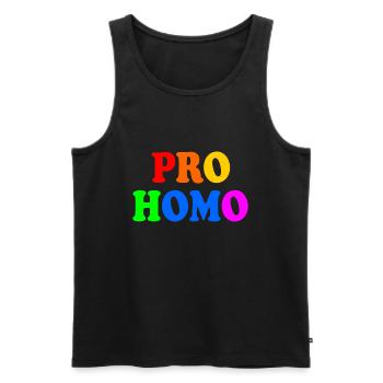 Pro homo - Men's Premium Organic Tank Top - black - Front - AI Model Male 178 light (178cm)