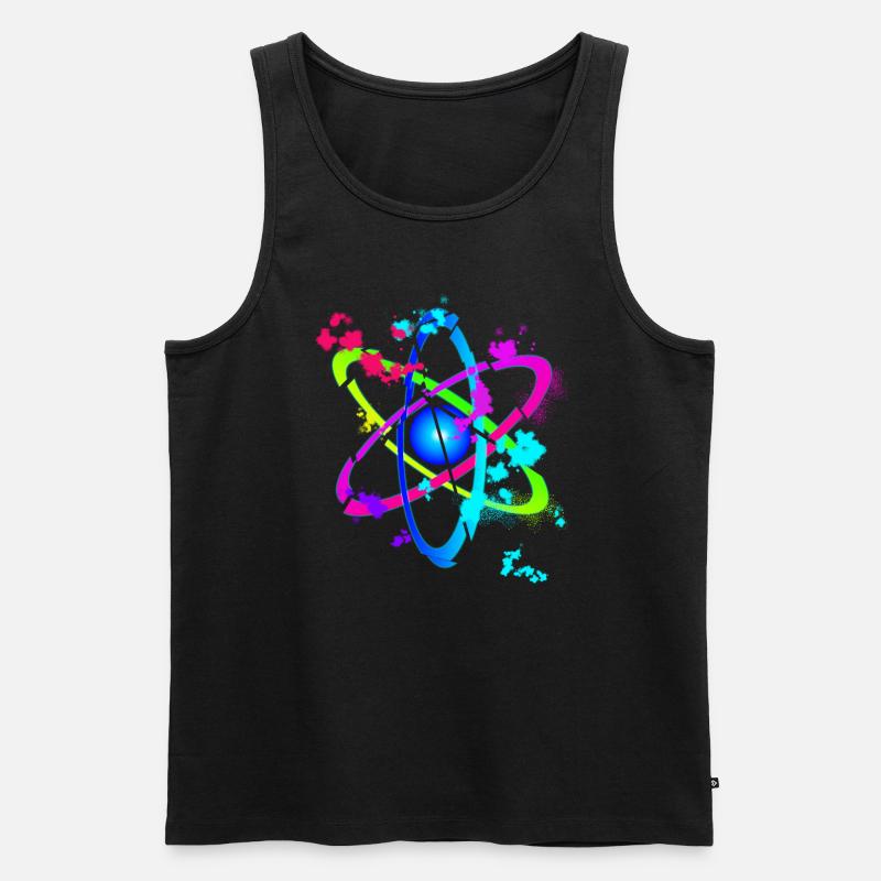 Disrupted Atom - Männer Premium Bio Tank Top - Schwarz