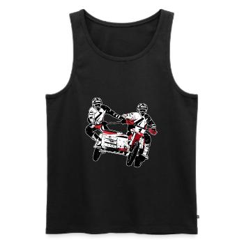 Sidecarcross - sidecar moto cross - Men's Premium Organic Tank Top - black - Front - AI Model Male 178 light (178cm)