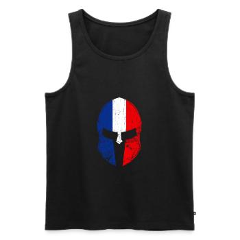 France French flag - Men's Premium Organic Tank Top - black - Front - AI Model Male 178 light (178cm)