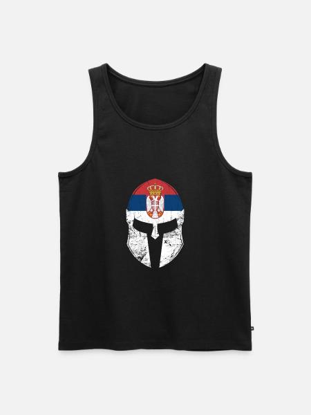 Serbie drapeau serbe - Débardeur bio Premium Homme - noir