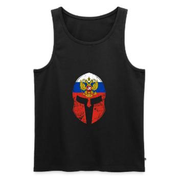 Russland Russen T-Shirt - Männer Premium Bio Tank Top - Schwarz - Vorne - AI Model Male 178 light (178cm)