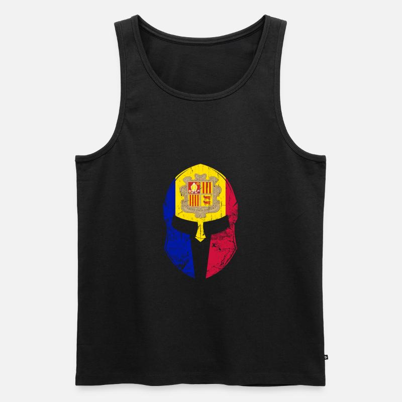 Andorra - Männer Premium Bio Tank Top - Schwarz