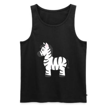zebra - Men's Premium Organic Tank Top - black - Front - AI Model Male 178 light (178cm)